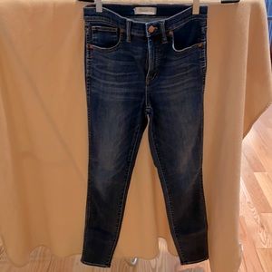 Madewell 10” High Rise skinny jeans Sz. 27T